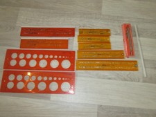 LOT ROTRING MINERVA 8 REGLES A TRACER VINTAGE ET UN COMPAS