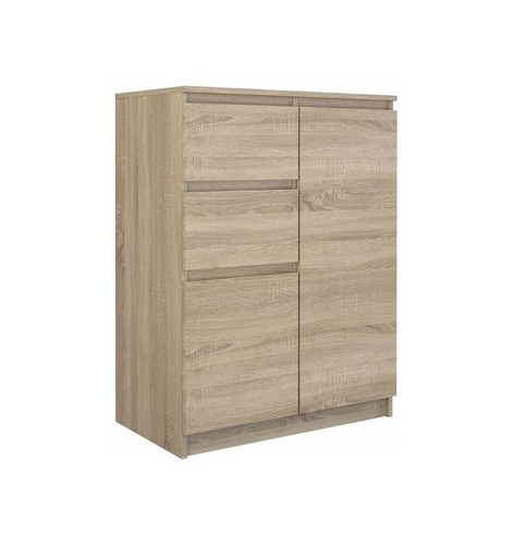 Commode portes 2 tiroirs - 2,