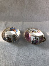 2 Tasses Miniature Elena Wolfsohn Dresden Milieu 19ème
