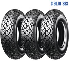 3 Pneus Michelin Roue 3 50 10 Michelin S83 3.50-10 Reinforced Vespa PX LML 125