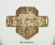 Plaque de vélos ancienne, Taxe Fiscale de 1900. Attribuée. France