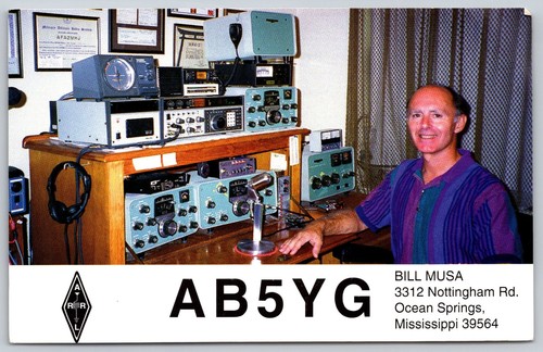 Ab5yg ham radio - ham, postcard