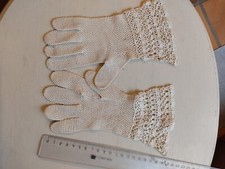 Anciens gants dentelle crochet
