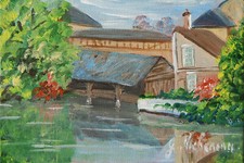 Tableau-Le lavoir de Lavardin