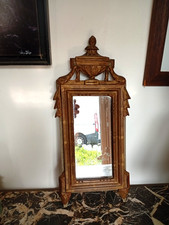 PETIT MIROIR  ANCIEN   STYLE LOUIS XVI EN BOIS MIROIR AU MERCURE