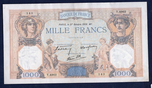 1000 francs cérès mercure - 1000,