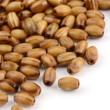 PERLES BOIS : 50 olives marrons 8*5mm