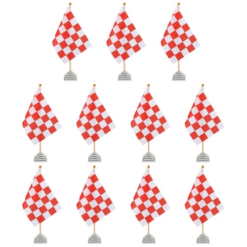 Drapeau damier rouge blanc - damier, rouge/blanc