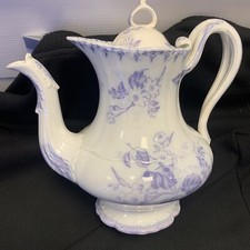 Rare Théière FAIENCE SARREGUEMINES U&C FLORE VIOLET (66)