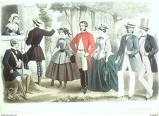 Gravure Mode Le Progres 1857-