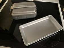 Gamelle militaire originale de l'armée Française 3 éléments + 1  aluminium 1955