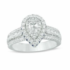 Bague de mariage double halo