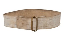 Ceinturon de Cérémonie en Cuir blanc Gendarmerie France vers 1930