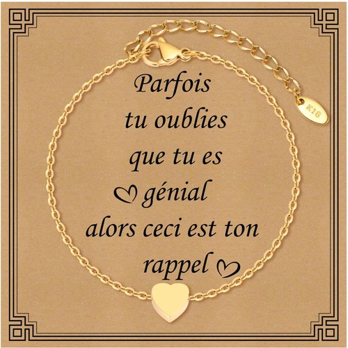Bracelet femme doré - femme, coeur