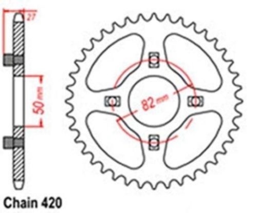 Roue chaîne dents 41 - a,