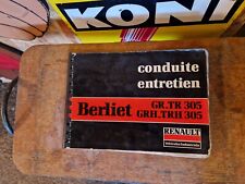 BERLIET  GR TR 305 GRH TRH notice utilisation entretien RENAULT