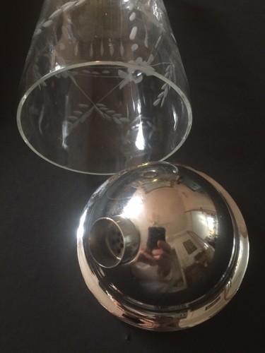Vintage Etched Glass Cocktail
