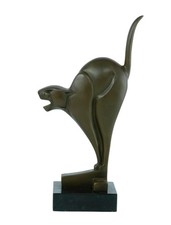 Sculpture en bronze d'un chat