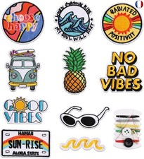 Yolev 10 Pièces Patchs Thermocollants Sports d'été Patchs Brodés Patchs The