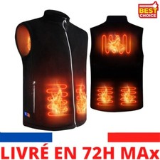 Gilet chauffant Polaire Fleece coupe-vent Veste de chauffage électrique 2022 FR*