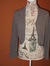 veste boléro gris métallique