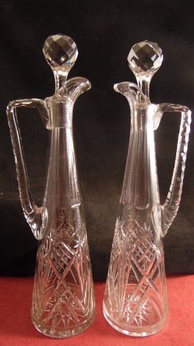 Paire aiguières cristal - paire,