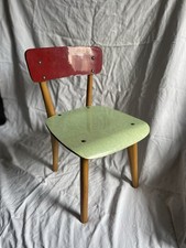 Chaise bureau Enfant Miniature Formica Vintage Loft teck Baumann Thonet Knoll