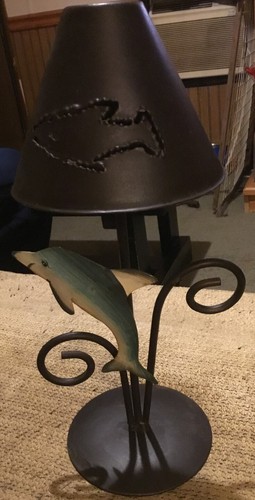 Black blue metal - blue, lamp