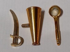 PLAYMOBIL LOT UTILES CHROMÉS DORÉS PIRATE REF 3385 3542 3550 3546 PIRATES