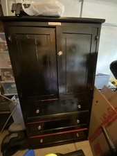 Armoire. Wooden Black Red