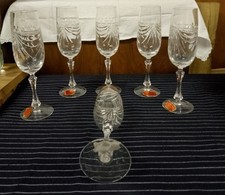 6 Flûtes À Champagne Cristal De Lorraine Modèle Gérard Soufflé Certificat 