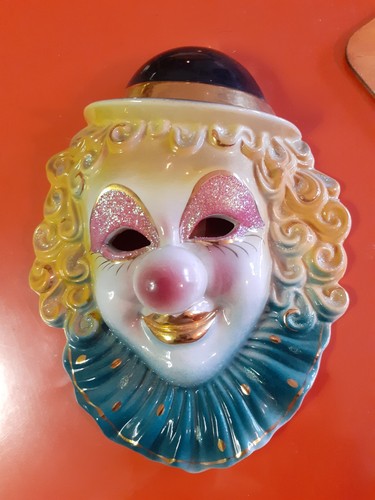 Masque visage clown mural - masque,