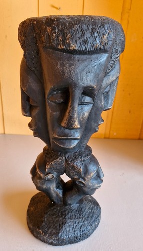 Vase africain bois 34cm - vase,