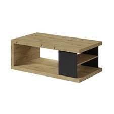 Table Basse Lenea Table De Salon 110x41cm Chêne Artisan Noir