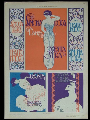 Affiches theatre art nouveau - affiches,