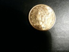 PIECE 20 DOLLAR OR  1902 34 gr PIECE VENDUE IMPOSSIBLE ANNULER L ANNONCE