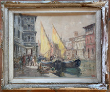 Tableau ancien vue de Venise