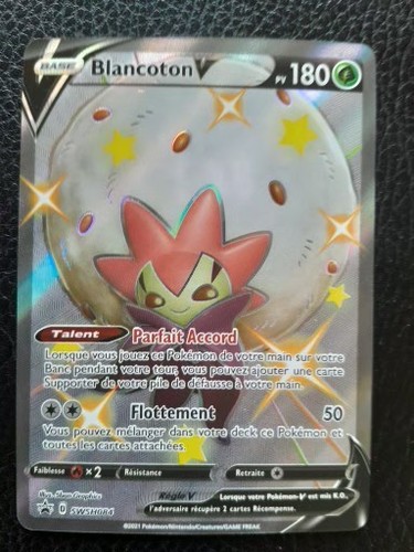 Carte pokémon blancoton - carte, v