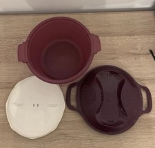 TUPPERWARE cuiseur a riz micro-ondes 2,2L  Mauve Complet
