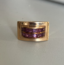 686– Bague Tank Or Jaune