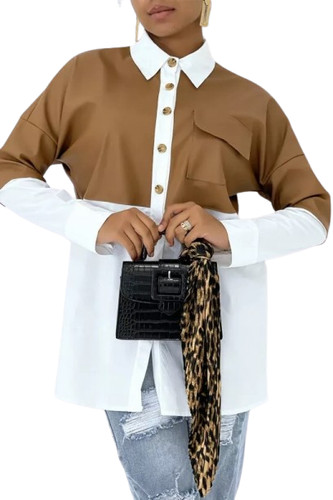 Chemise oversize matière - oversize, bi-matière