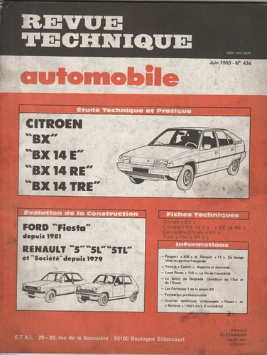 Revue technique automobile rta - technique,