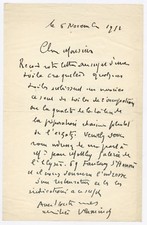 Lettre manuscrite Signé