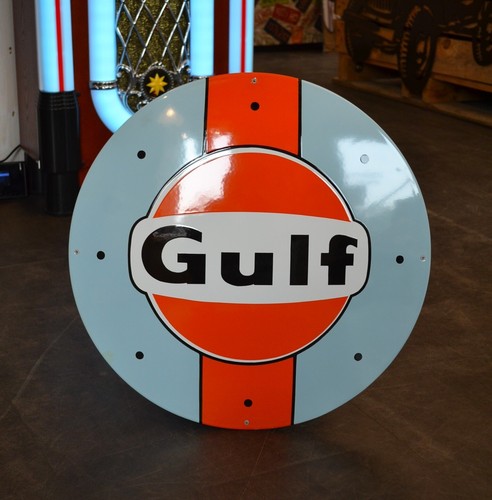 Plaque émaillée gulf - plaque,