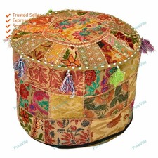 Pouf Floral Indien Fait Main