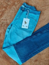 Jean femme bicolore bleu et bleu marine MiH Jeans W26 / 36 Neuf avec étiquette