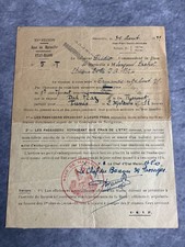 Document Militaire Marseille Tunis Français Ww2