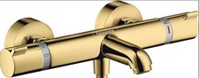 Hansgrohe Mitigeur Thermostatique Bain douche Ecostat Comfort doré poli Neuf-New