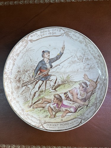 Assiette faïence creil - faïence,