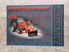 PROSPECTUS BROCHURE MASSEY FERGUSON CHARGEURS FRONTAUX FAUCHEUX TRACTEUR